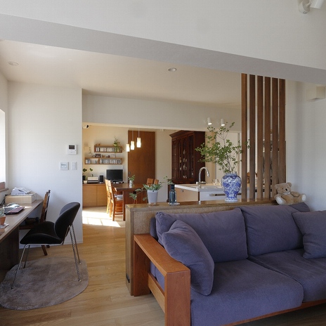 リビングとワークカウンター