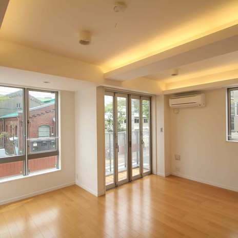 リビング｜狭小間口の家｜東京都北区