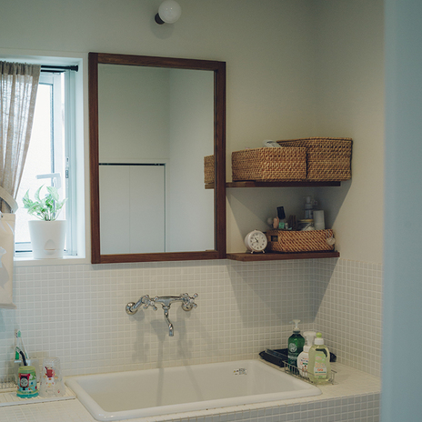 タイルの造作洗面台