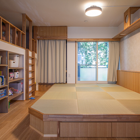 子供の遊び場＋小上がり＋寝室