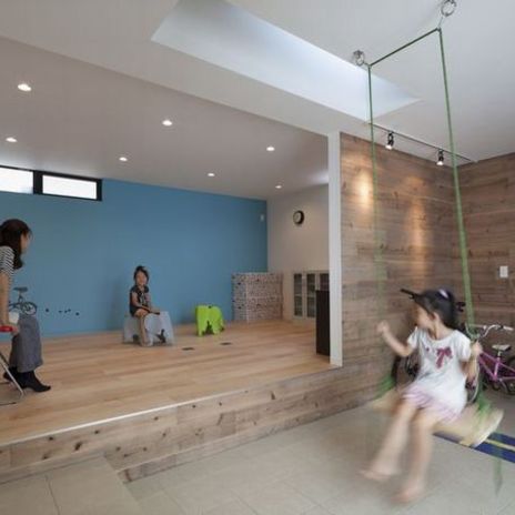 インナーテラスに面する子供部屋