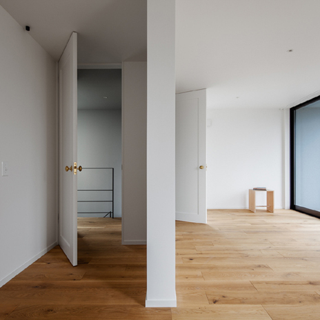 将来2部屋に区切れるよう設計した子供部屋