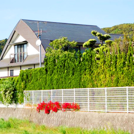 むくりのついた大屋根