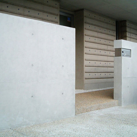 RC埋込みステンレス表札・インターフォン