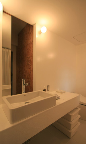 洗面ミラーは実は隠し戸に