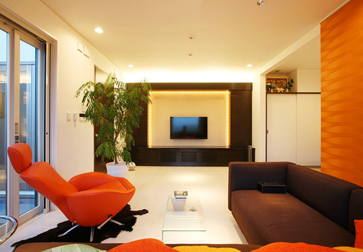 広く空間をとったリビング