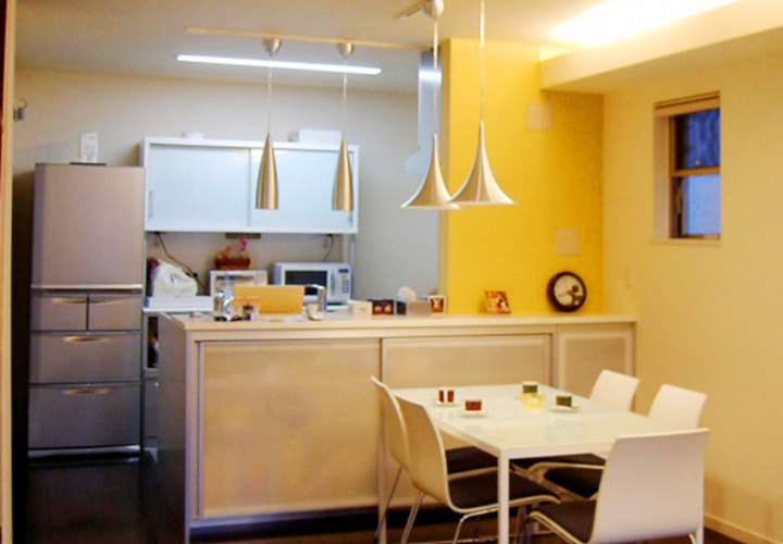 キッチンからテラスまでひとつの空間になります