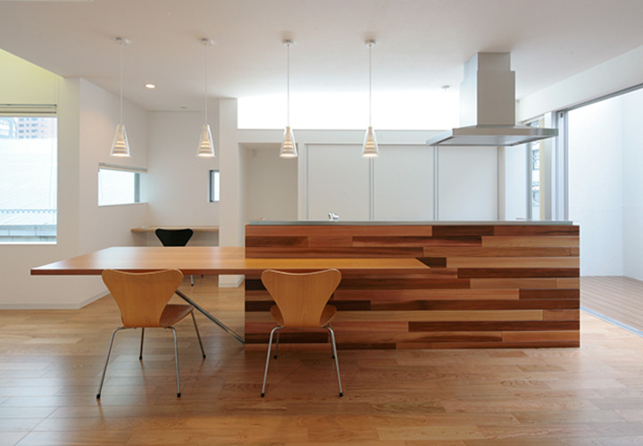 家族が集まるダイニングキッチン