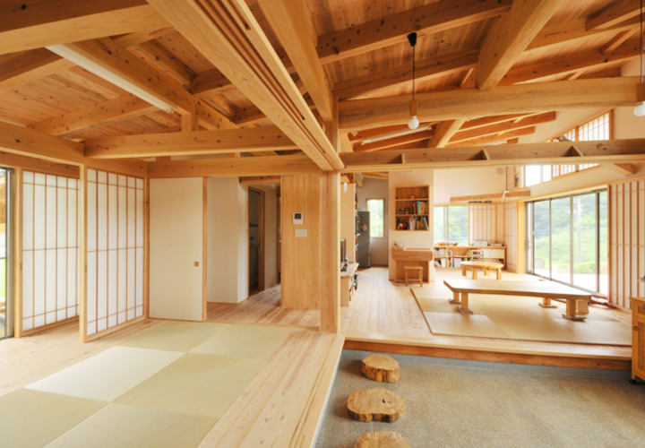 土間からリビング