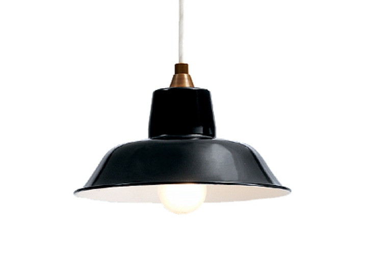 PORCELAIN ENAMELED IRON LAMP Black