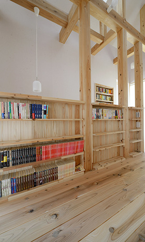 ホール手摺書棚