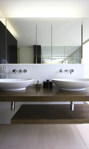 美しい曲線の洗面ボウル