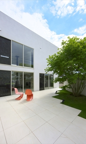 ビビットカラーが映える外装