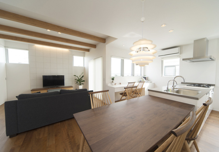 家族が集まる３階リビング