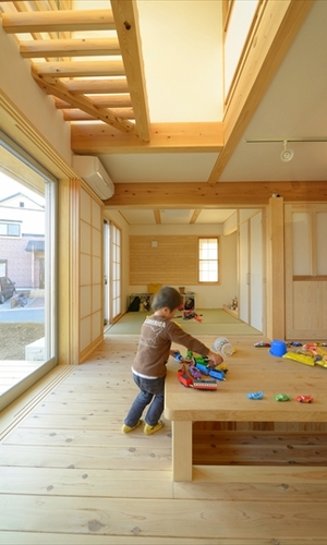 リビングの吹き抜け