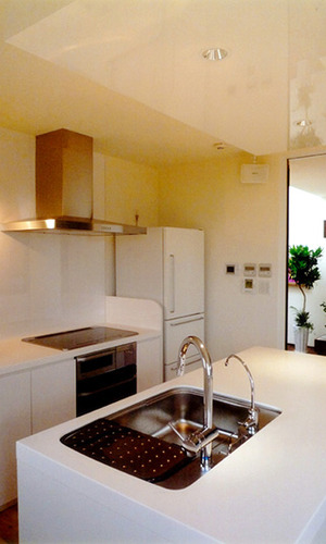 開放的なアイランドキッチン