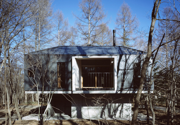 森に佇む別荘_外観2