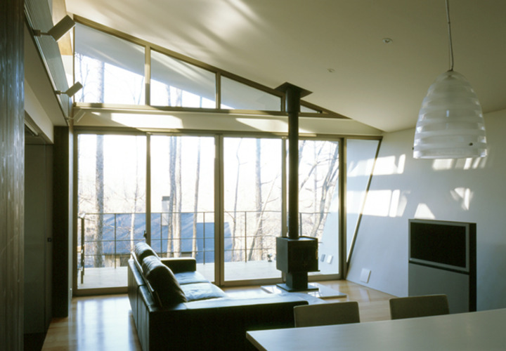 リビングの開口から、風景を楽しむ