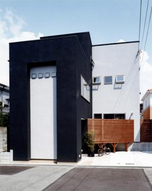 ４層スキップの住宅