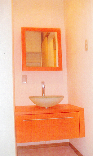 コンパクトな洗面スペース