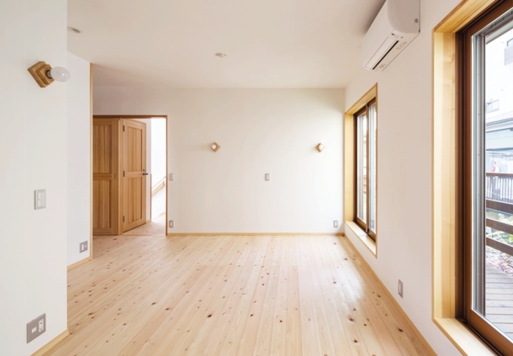 壁・天井和紙張りの寝室