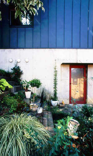 ガルバリウムとコンクリートと植栽