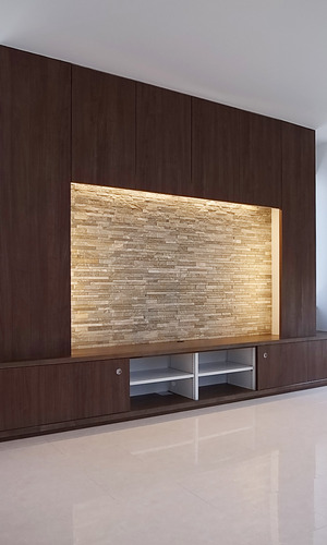 2階リビングのテレビボード