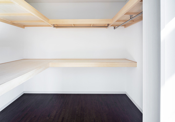 空間を有効に利用した大容量の収納スペース