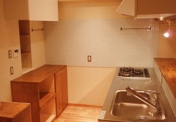 タイルのオリジナルキッチン