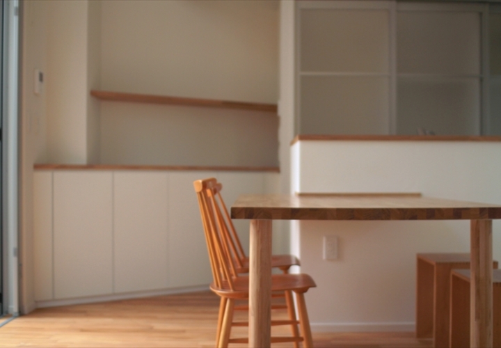 角度のある収納