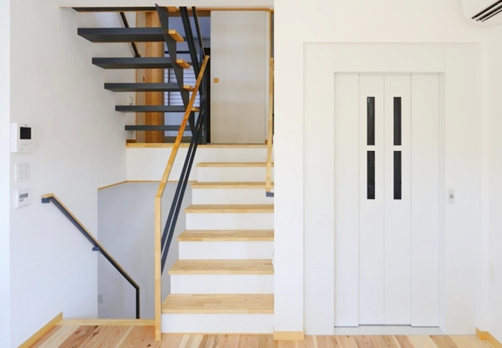 将来に備えて設置された住宅用エレベーター