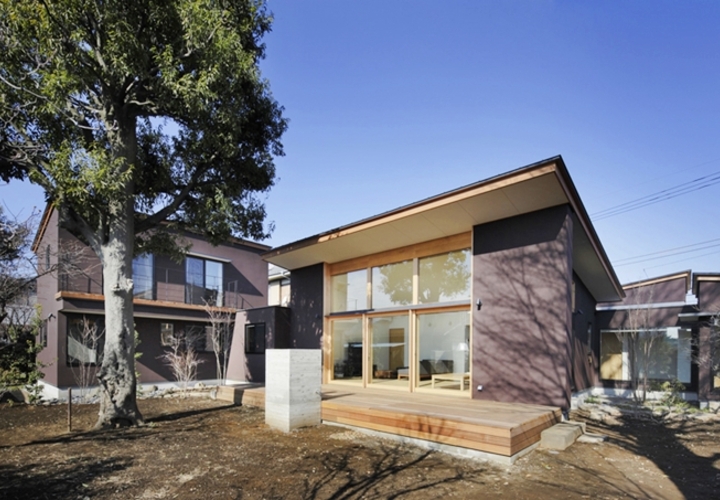 様々な方向を向いた棟の集合体