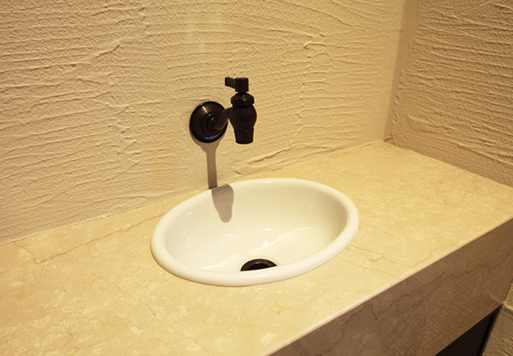 こだわりの洗面と蛇口