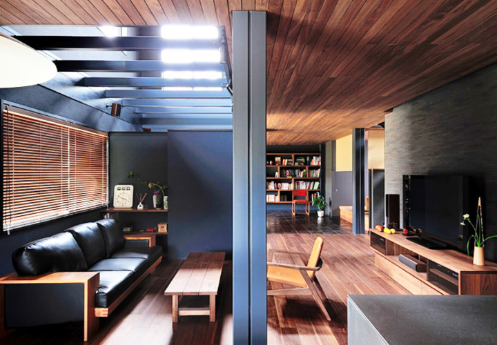 リビングからライブラリーを見る