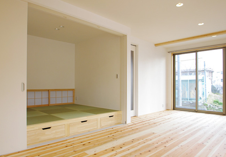 LDKに面した引戸で隠せる畳ｽﾍﾟｰｽ