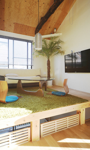 スキップフロアの自然換気