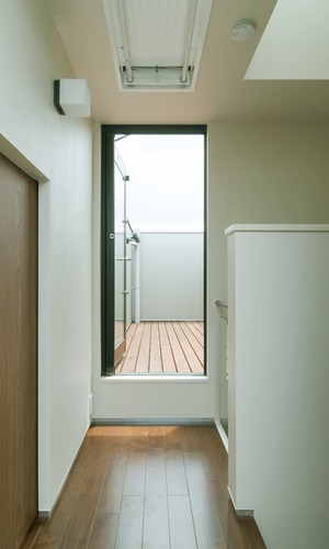 天気が悪いときは、ペントハウスが物干し