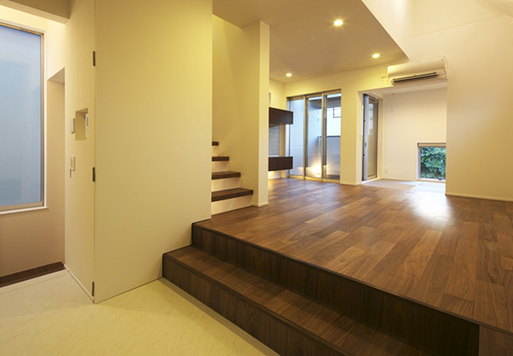 段差により空間を分ける