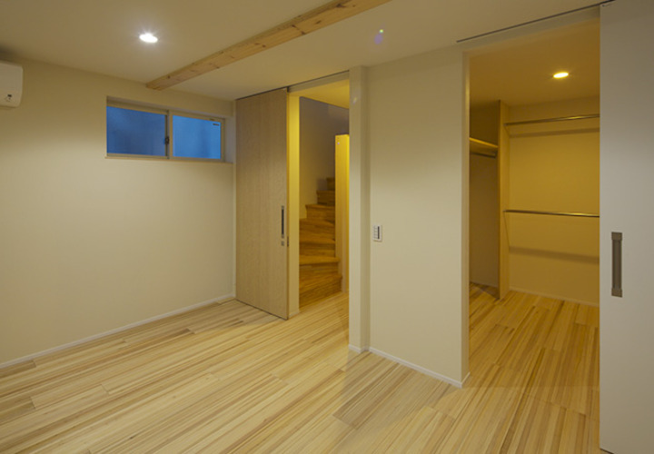 大容量クローゼットのある部屋