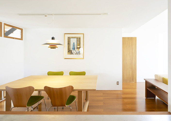 デッキより富士山を望む家