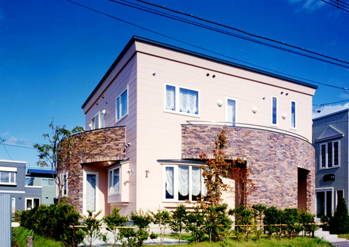 新興住宅地に建つ家