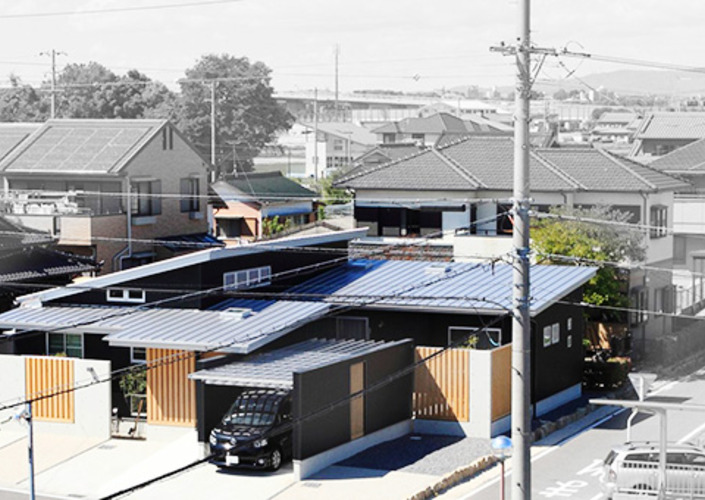 中庭を中心にした家