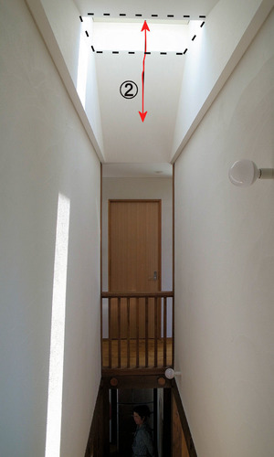 階段上のトップライト