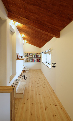 幅広廊下はファミリースペース