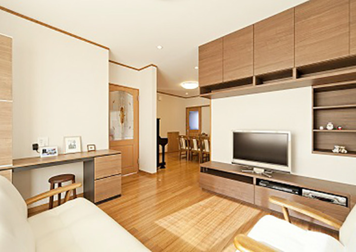 １階に廊下のない機能的な家