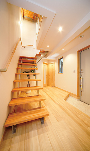 空間にゆとりを感じる玄関