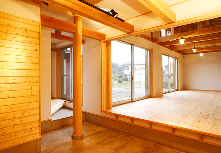 １階リビングを眺める