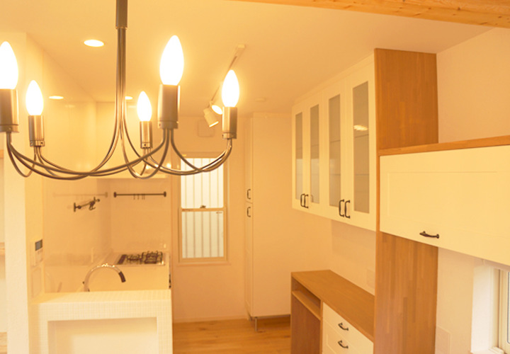 暖かな雰囲気のキッチン