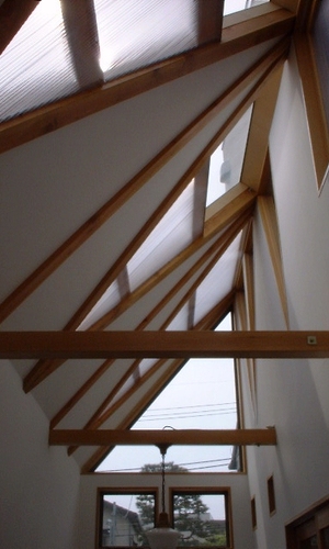 吹き抜けの天井