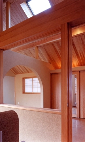 トップライトと照明の光